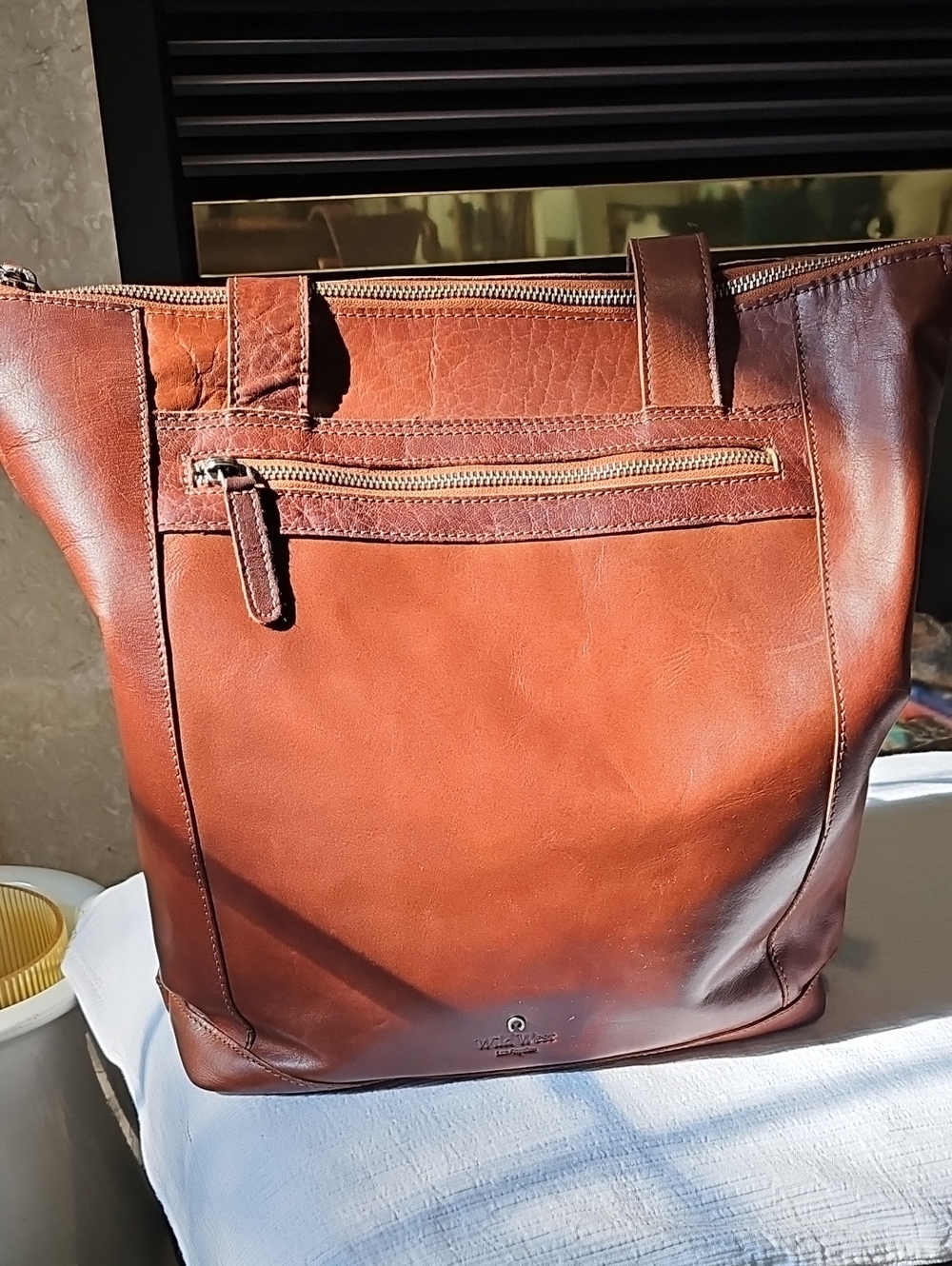 Wild West Los Angeles Leather Tote 12x12